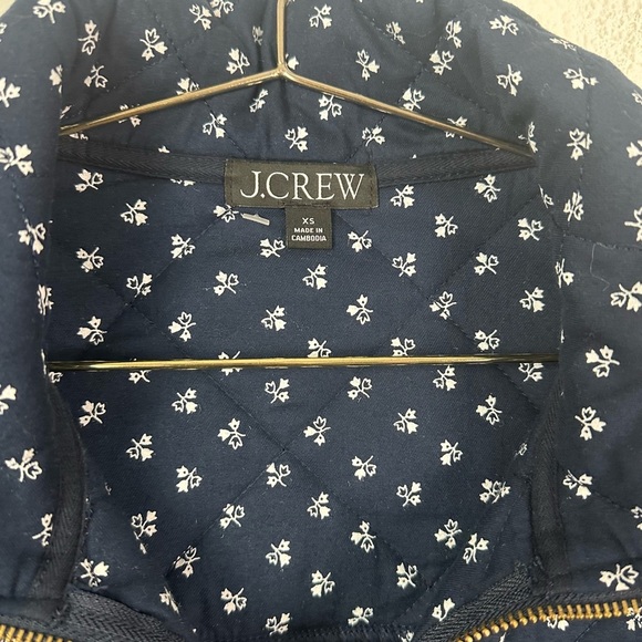 J. Crew Quilted Sherpa Fleece Half Zip Size XS - Picture 3 of 5